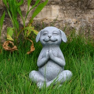 Courtyard Garden Ornaments Meditation Dog Buddha Meditation Dog Statue Yoga Dog Prayer Zen Buddha St