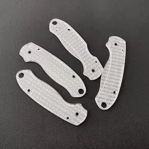 Transparent Acrylic Material Knife Handle Scales Patches For Spyderco Paramilitary 3 Para3 C223 Kniv