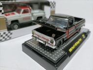 M2 1 64 Ford Raptor Transport Pickup Truck Model Ford F100 Ranger 1969 Black Open Cover