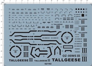 Gundam Model Mg Tallgeese III OZ-00MS Durukis. Special Water Sticker [62192]]