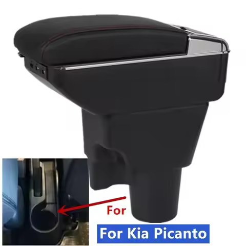 For Kia Picanto Armrest Box For Kia Picanto 3X-Line Car Armrest Central storage Box interior Retrofi