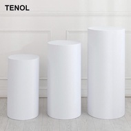 [TENOL] Plinth Stand Pillar Cover, Wedding Dessert Cylinder Stand, Cylinder Pedestal Cover for Weddi