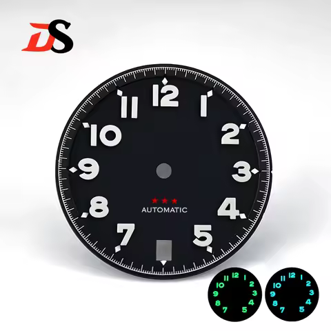 Forerunner Dial Blue Lume 28.5mm Number Red Five Pointed Stars Double-layer NH35 Movement Custom Log