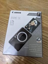 Canon iNSPiC ZV-123A 藍芽拍可印相機 消光黑 盒裝完整 列印有線條