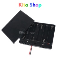 AA Battery Holder Enclosed Case (6 AA x 1.5 V) With On/Off Switch