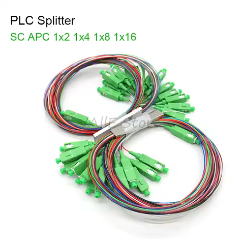 5/10pcs/lot Fiber Optic PLC Splitter 1x2 1x4 1x8 1x16 1x32 SC/APC SM Single Mode 0.9mm G657A1 FTTH P
