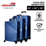 UrbanLite Trapez (3-IN-1) 20 + 24 + 28inch Bundle Set Luggage - 360° Spinner Wheels | ABS Hard Case