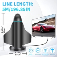 Antena TV Digital Indoor Outdoor DVB-T2 30dB Female Plug Kabel 5 Meter