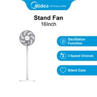 Midea MS1618W Grey Oscillation Stand Fan, 16 Inches
