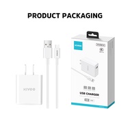 Kivee หัวชาร์จเร็ว หัวชาร์จ อุปกรณ์ชาร์จ 3A USB Quick Charge 3.0 18W Wall Charger Adaptor set iPhone Fast Charge( หัวชาร์จ+สายชาร์จ)ของแท้ 100%