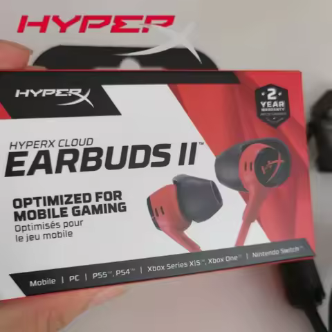 HyperX Cloud Earbuds II 2 Gaming Earphone With Mic Immersive Wired In-game Audio In-Ear Headphone Fo