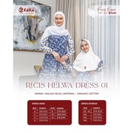 Ricis Gamis Children Helwa Blue and Red Mahogany and Aqua Esque