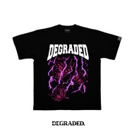 KARIMAKE  DEGRADED Clothing Butterfly Thunder black and white oversize t-shirt