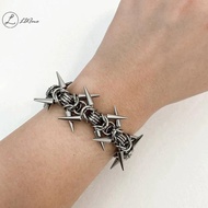 LUImo Punk Grunge Rock Rivet Bracelet Cool Niche Bracelet Goth Charm Jewelry Hip Hop Accessories New