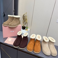 MiuMiu Wool Short Boots - Fall/Winter Warm Snow Boots