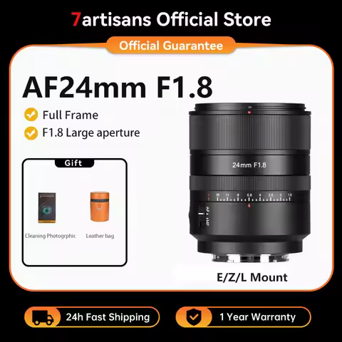 7artisans AF24mm F1.8 Camera Lens Full Frame Auto Focus STM Large Aperture Prime Lens for Sony Camer