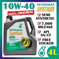 S2U Original Petronas Engine Oil Syntium 800 10W40 Semi Synthetic 4Liter Minyak Hitam Enjin Kereta Proton Perodua Toyota