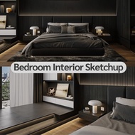 2 Set Bedroom Sketchup + Render Scene premium