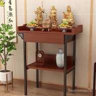 HY-$ Altar Buddha Shrine Household God of Wealth Buddha Worship Shelf Altar Rural Small Altar Tribute Table Incense Burn