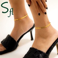 Sfl Sexy 18K Gold Anklet, Adjustable Anti Allergy Anklet