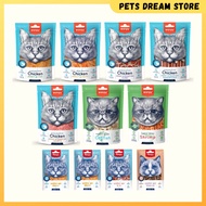 Wanpy Cat Treats cat snack salmon tuna chicken jerky codfish flavor 25g/30g protein food snack low f