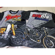 Drag Style Racing Thai Shirt Black by BBWSHOP ‘readystock’ motor drag shirt