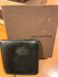 LV 銀包 黑色水波紋