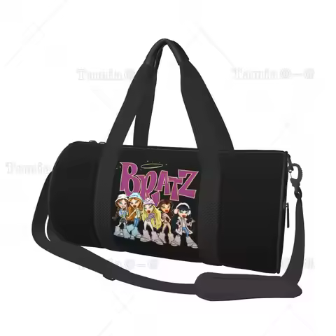 Bratz Rock Girl Gym Bag Training Sports Bags Men Women Design with Shoes Vintage Fitness Bag Oxford 