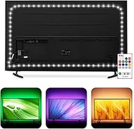 HAMLITE TV Bias Lighting 6500K True White for 70 72 75 80 82 85 Inch TV, 18Ft USB TV LED Backlight w