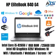 HP EliteBook 840 G4 Laptop | Intel i5 8th Gen | 14" | 8GB DDR4 RAM | 256GB M.2 SSD | Win 11 |  Refur