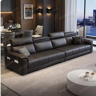 Tax Included Italian Sofa Light Luxury Genuine Leather Sofa Piano Key Sofa Inline Sofa Combination L