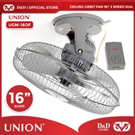 D&D | UNION UGM-16OF 16" Blade Ceiling Orbit Ceiling Fan 3 Speed Dial Control