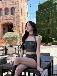 Puri & Me Vivienne Tube Top with Skinny Scarf (ให้ผ้าพันคอจิ๋วเข้าSetทุกออเดอร์)เกาะอก