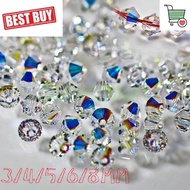 MBR Wholesale 3/4/5/6/8MM Crystal AB Color Bicone Beads Austria Crystal Beads Jewelry Necklace & Bra