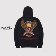 KATUN HITAM Maxwel Hoodie Cotton Black Distro Hoodie Screen Printing Decorative Unisex Chick Guys Ou