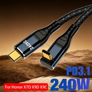 LIKAIYUE Gold Plated PD 240W USB Type C To C Fast charge Cable for Honor X7D X9D X9C Samsung 25FE  t