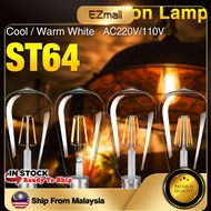 Antique ST64 LED E27 Bulb Retro Lamp Decorative Bulb 4W 8W LED Light E27 Edison Light For Cafe Coffe