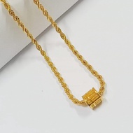Korean Gold 916 Exactly Chain Stamp 916