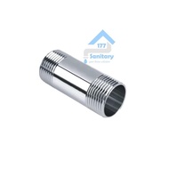 Double nepel Panjang 5cm stainless 1/2 inch 116x- dobel naple stenlis mur mor fitting sambungan kran tembok spare part 5 cm