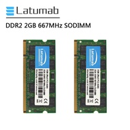 Latumab DDR2 4GB (2X2GB) 667MHz RAM SO Dimmหน่วยความจำคอมพิวเตอร์200พินPC2-5300 1.8Vหน่วยความจำแล็ปท็อปโมดูลหน่วยความจำโน๊ตบุ๊ค