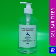 Gel Sanitizer (75% IPA/ Alcohol) Hand Sanitizer With Moisturizers 500ml with Hand Pump