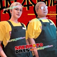 -JINN-SAKAMOTO Days Cosplay Costume TARO SAKAMOTO Yellow T-Shirt Apron Wig Carnival Party R