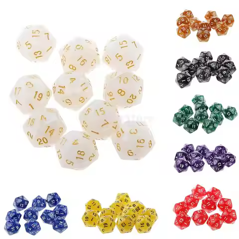 10pcs 20 Sided Dice Astrology Multifaceted Constellation Dice D20 Playing D&D RPG TRPG DND for Party