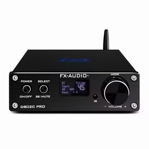 2023 New NFJ&FX AUDIO D802C Class D Full Digital Amplifier High Power 80W+80W Portable Home Audio So