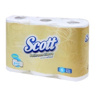 กระดาษชำระ SCOTT  SRT 3 Ply  หนา  3  ชั้น  ความยาว  17.67 เมตร/ ม้วน  บรรจุ  6  ม้วน/ ห่อ ผลิตภัณฑ์จาก Kimberly-Clark