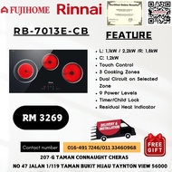 🌟Rinnai Hob RB7013E-CB 3zone Vitroceramic Hob/Rinnai Hob RB-7013H-CB 3zoneInduction Hob🌟
