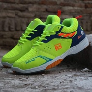 sepatu badminton RS ergonomic hijau stabilo premium/sepatu pria/sepatu olahraga pria