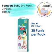 [1 Carton] Pampers Baby Dry Pants Size XL (38s x 3)