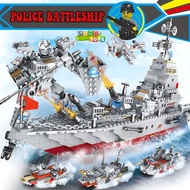 Assembling Toy 8in1 Model Puzzle Battleship, Patrol Ship, Fighter Plane Transformation Robot No.T-10