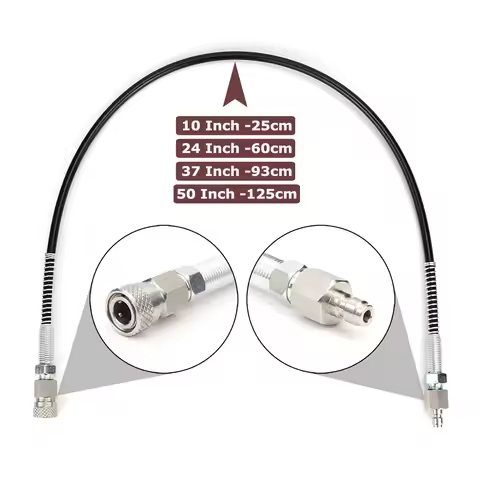 4500PSI 300Bar High Pressure Fill Whip Hose Charging Hose Air CO2 Remote Extersion Line 10inch,24inc